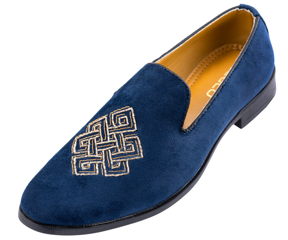 Deeuco Premium Navy Blue Velvet Zardozi embroidery Jutti