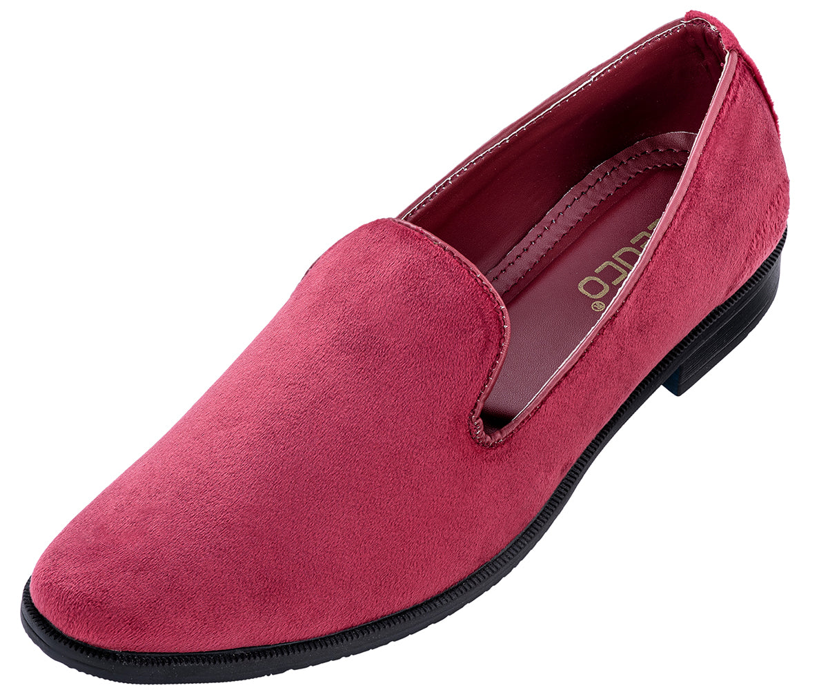 Men's Ethnic Premium Plain Maroon Velvet Nagra/Shoes/jutti