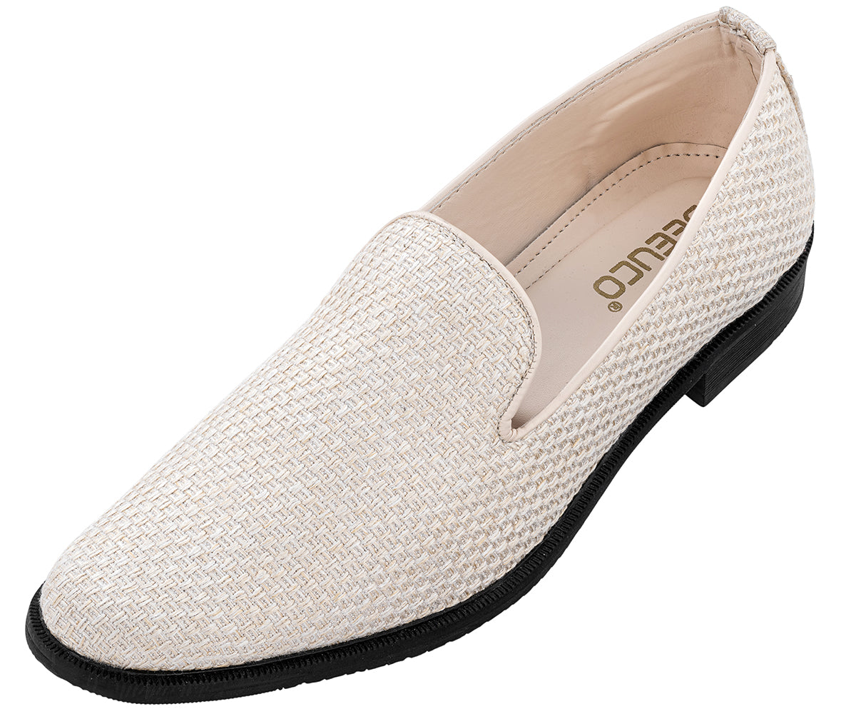 Men's Ethnic Premium Plain Cream Jute Nagra/Shoes/jutti