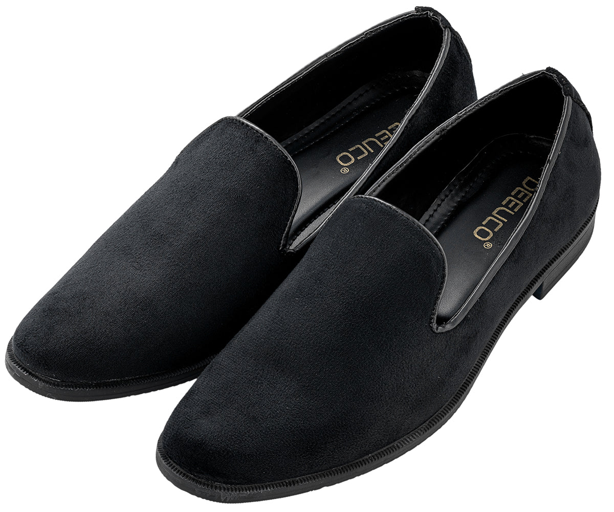 Men's Ethnic Premium Plain Black Velvet Nagra/Shoes/jutti