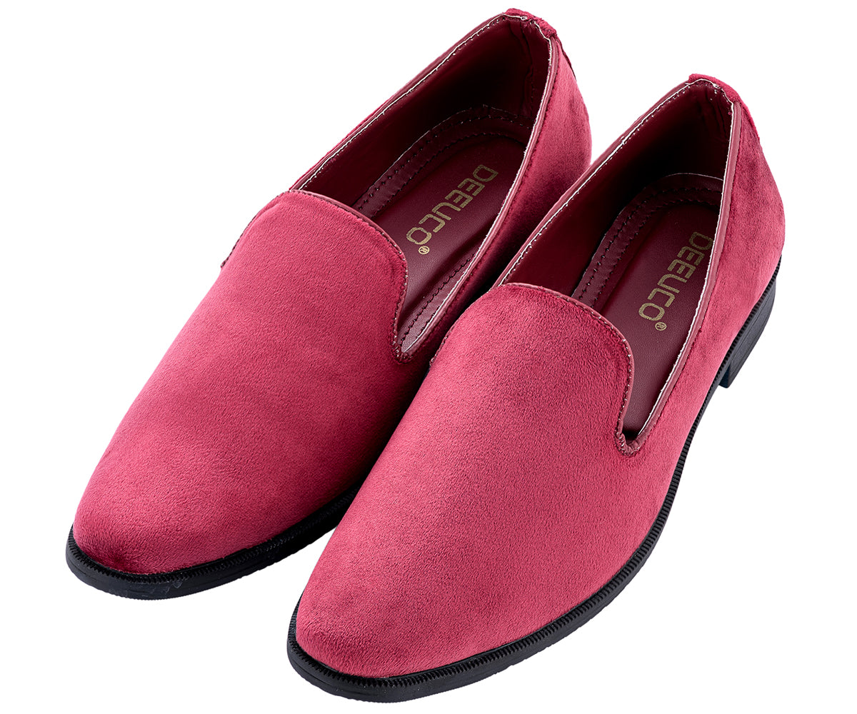 Men's Ethnic Premium Plain Maroon Velvet Nagra/Shoes/jutti