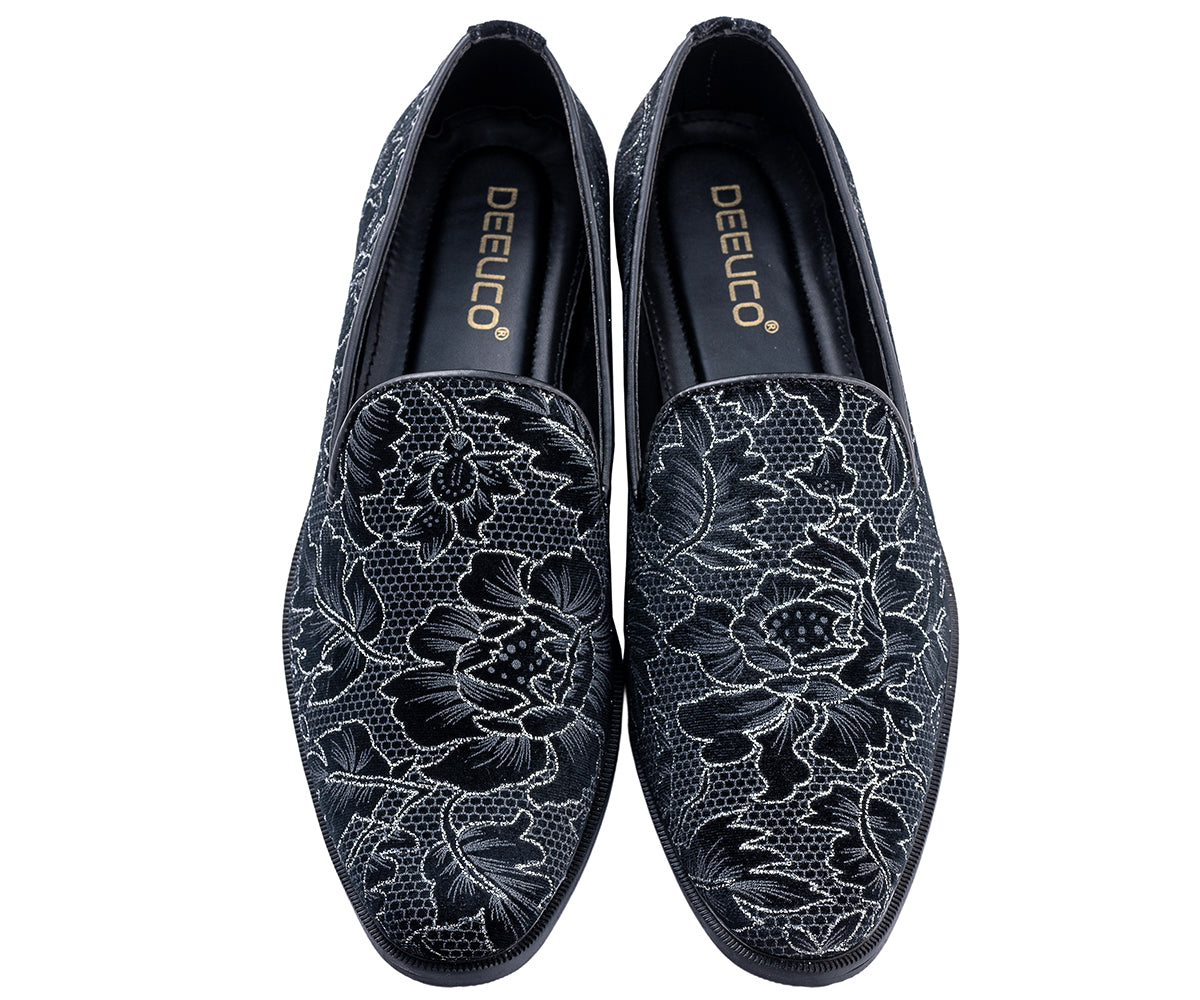 Men's Ethnic Premium Black Velvet Nagra/Shoes/jutti