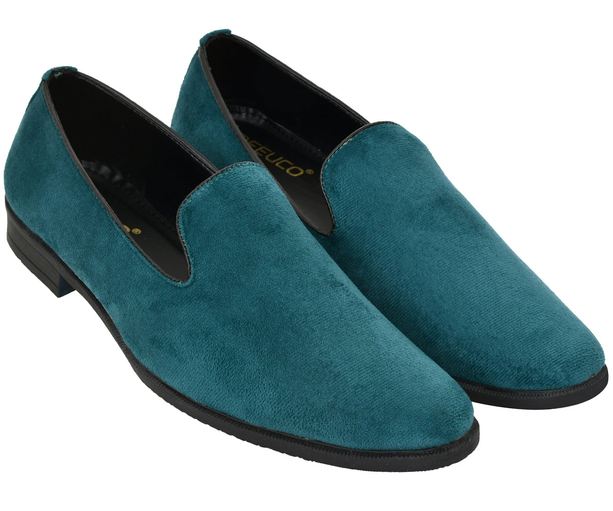 Men's Ethnic Premium Plain Green Velvet Nagra/Shoes/jutti