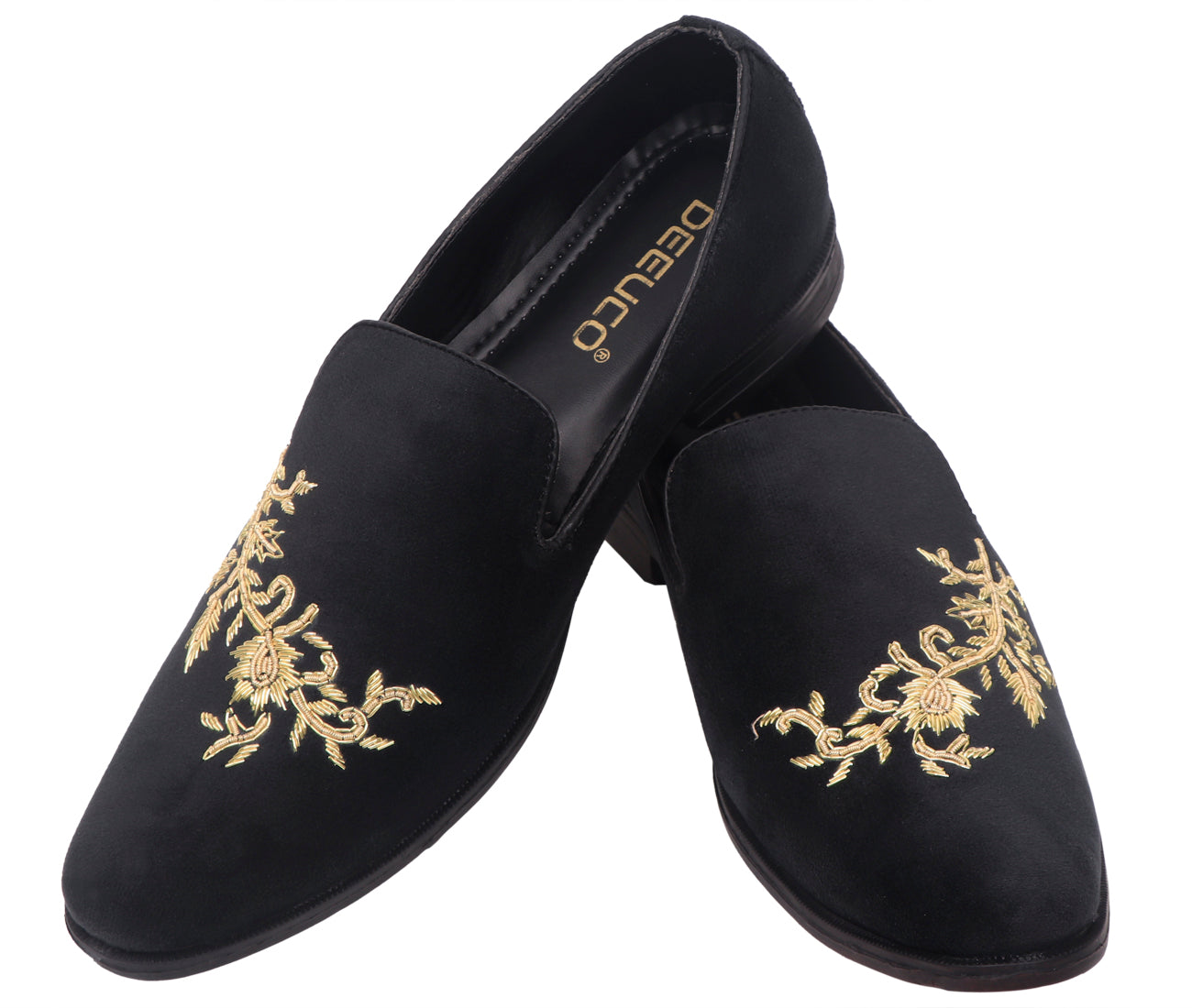 Deeuco Premium Black Velvet Zardozi embroidery Jutti