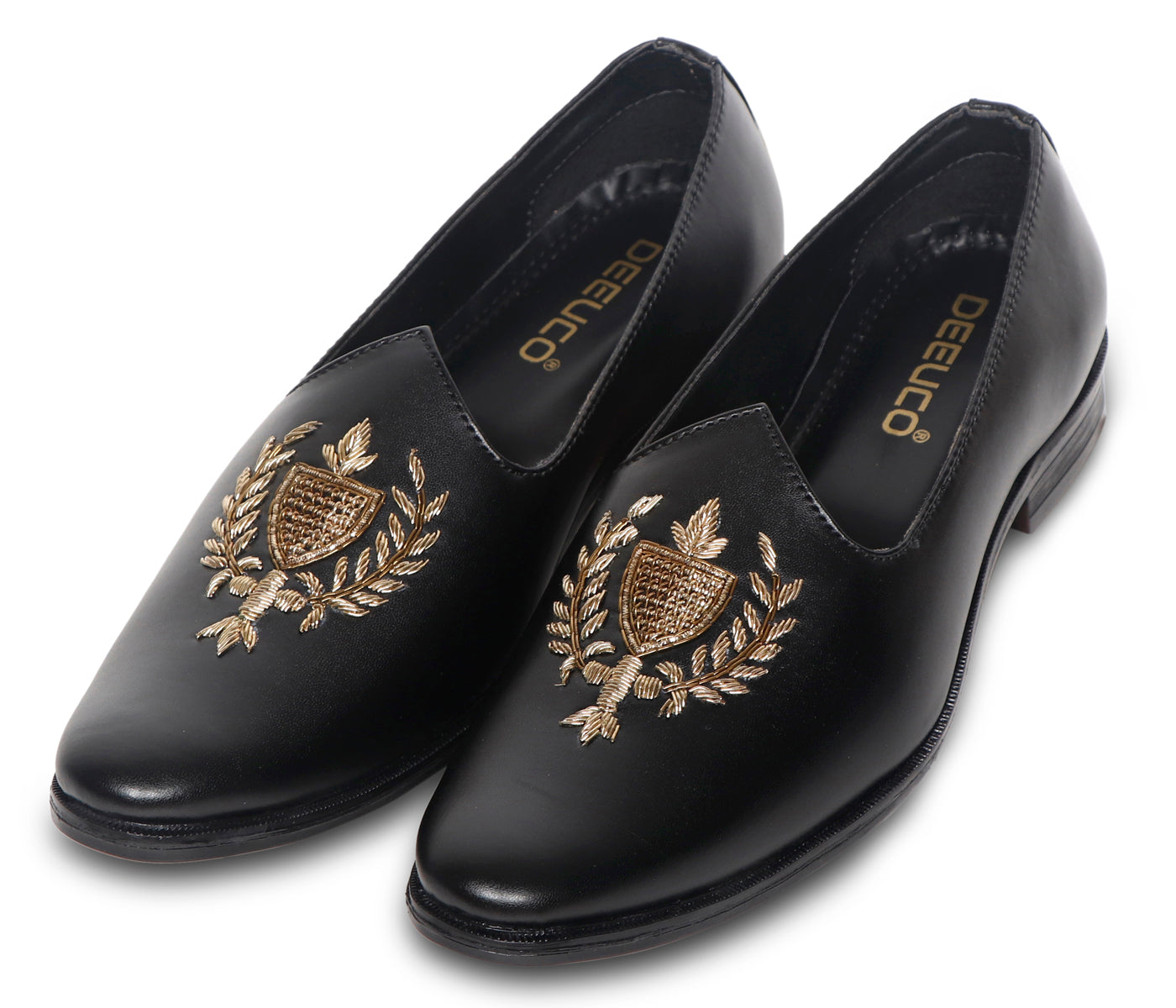 Deeuco Premium Black Traditional Zardozi embroidery Jutti